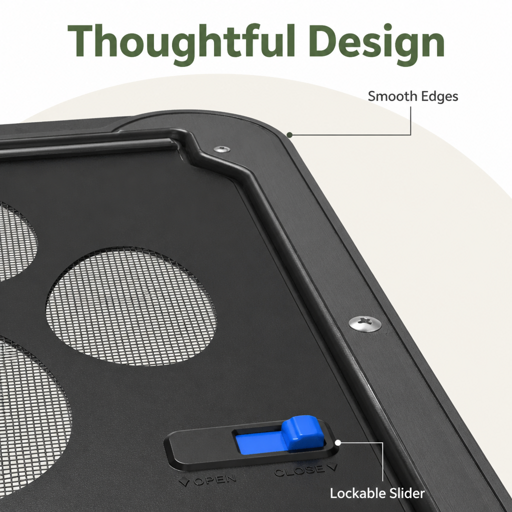 DogBedHouse Magnetic Self-Closing & Lockable Pet Screen Door