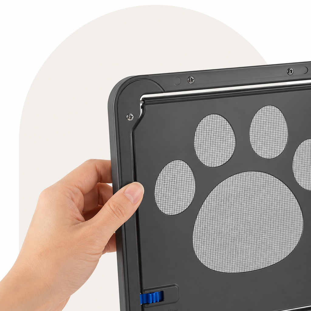 DogBedHouse Magnetic Self-Closing & Lockable Pet Screen Door