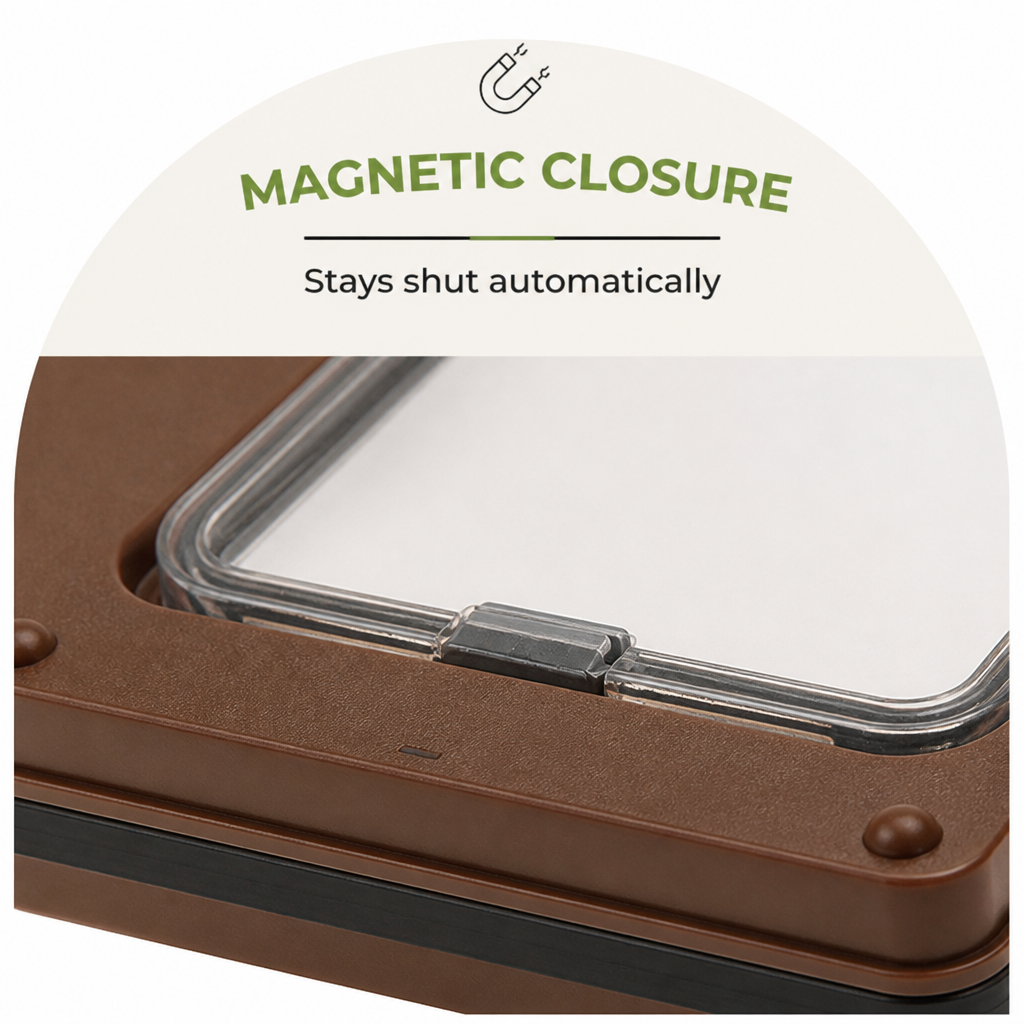 DogBedHouse Magnetic Self-Closing Pet Flap Door