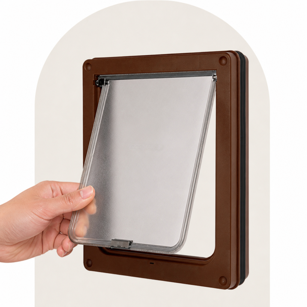 DogBedHouse Magnetic Self-Closing Pet Flap Door