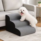 DogBedHouse Memory Foam & Non-Slip Pet Ramp (Washable Removable Cover)