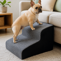 DogBedHouse Memory Foam & Non-Slip Pet Ramp (Washable Removable Cover)