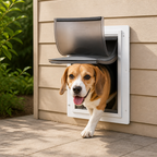 DogBedHouse Metal Frame Weatherproof & Lockable Pet Door