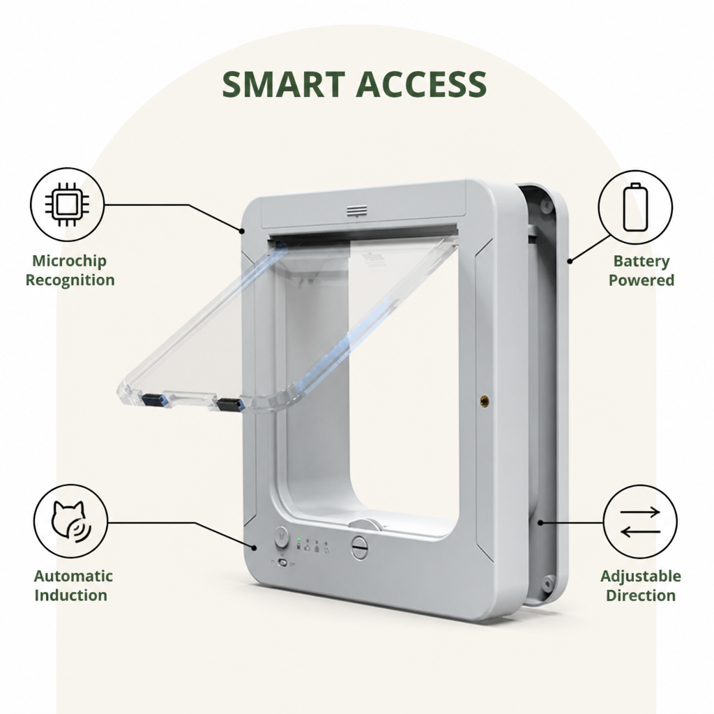 DogBedHouse Microchip-Activated Automatic Pet Door (XL)