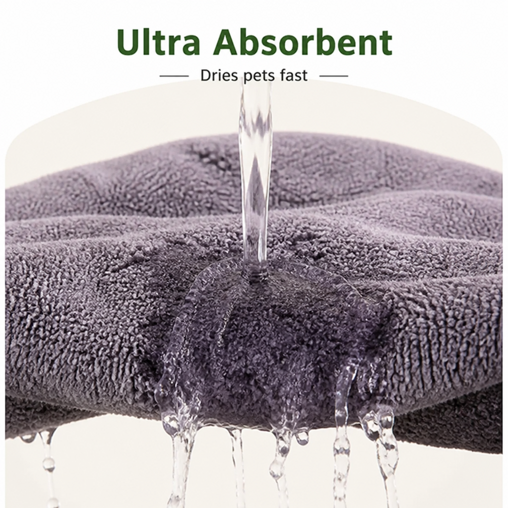 DogBedHouse Microfiber Quick-Dry Pet Towel