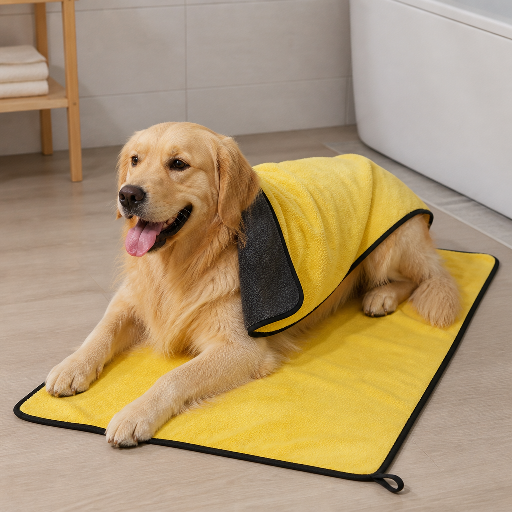 DogBedHouse Microfiber Super-Absorbent Quick-Dry Dog Towel