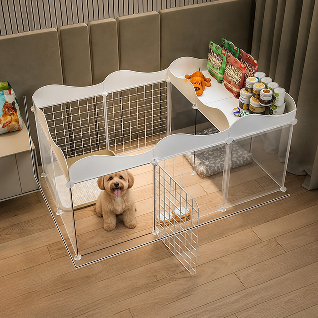 DogBedHouse Modular DIY & Integrated Toilet Dog Kennel