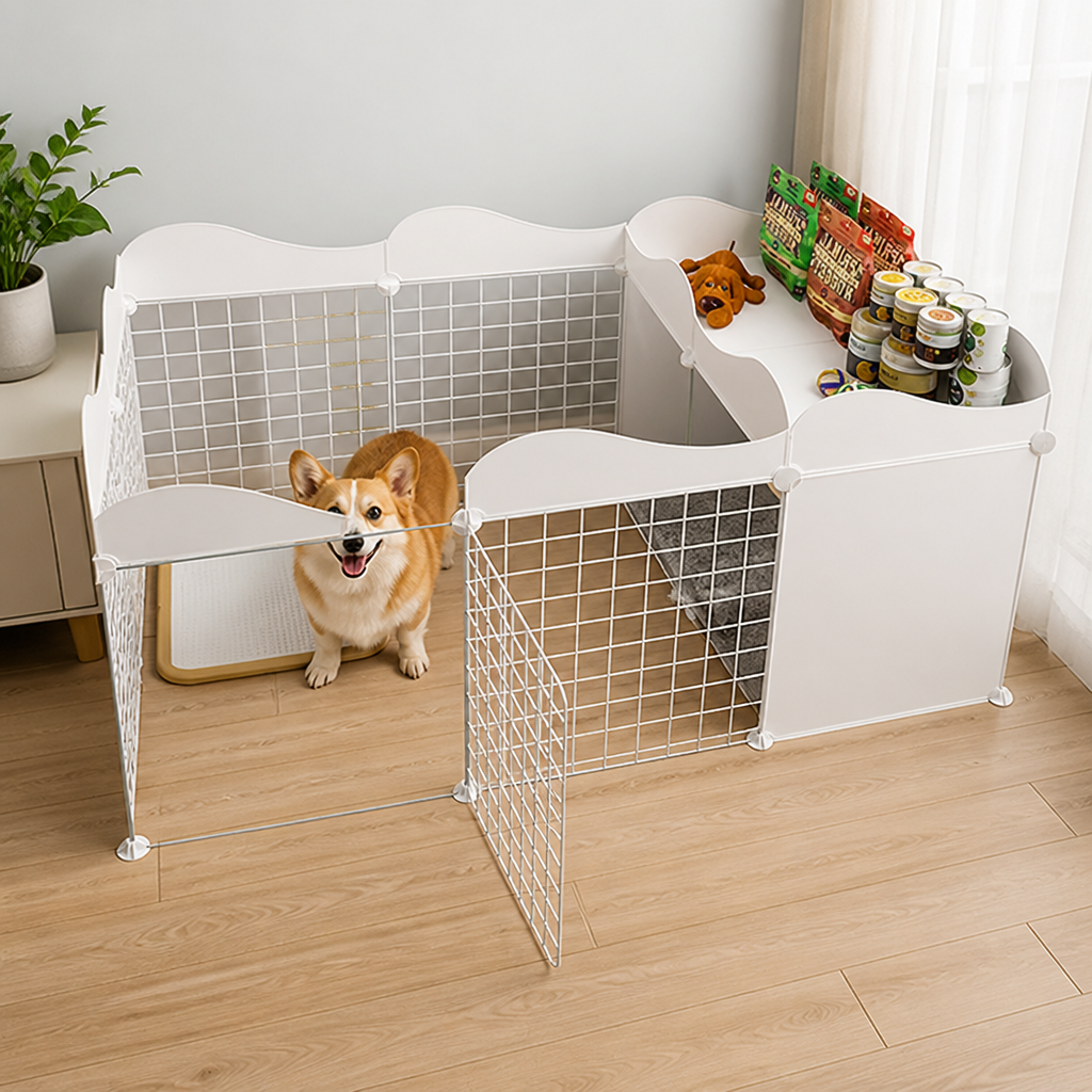 DogBedHouse Modular DIY & Integrated Toilet Dog Kennel