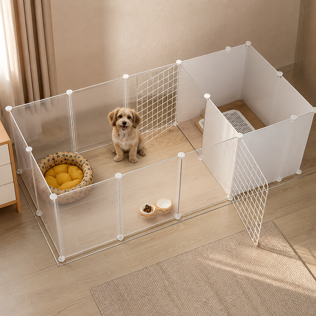 DogBedHouse Modular DIY & Integrated Toilet Dog Kennel
