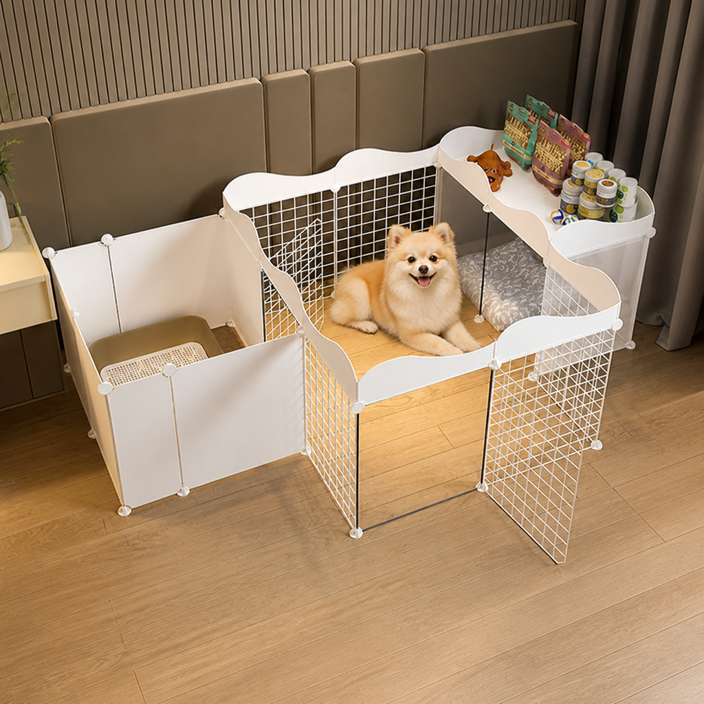 DogBedHouse Modular DIY & Integrated Toilet Dog Kennel