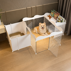 DogBedHouse Modular DIY & Integrated Toilet Dog Kennel