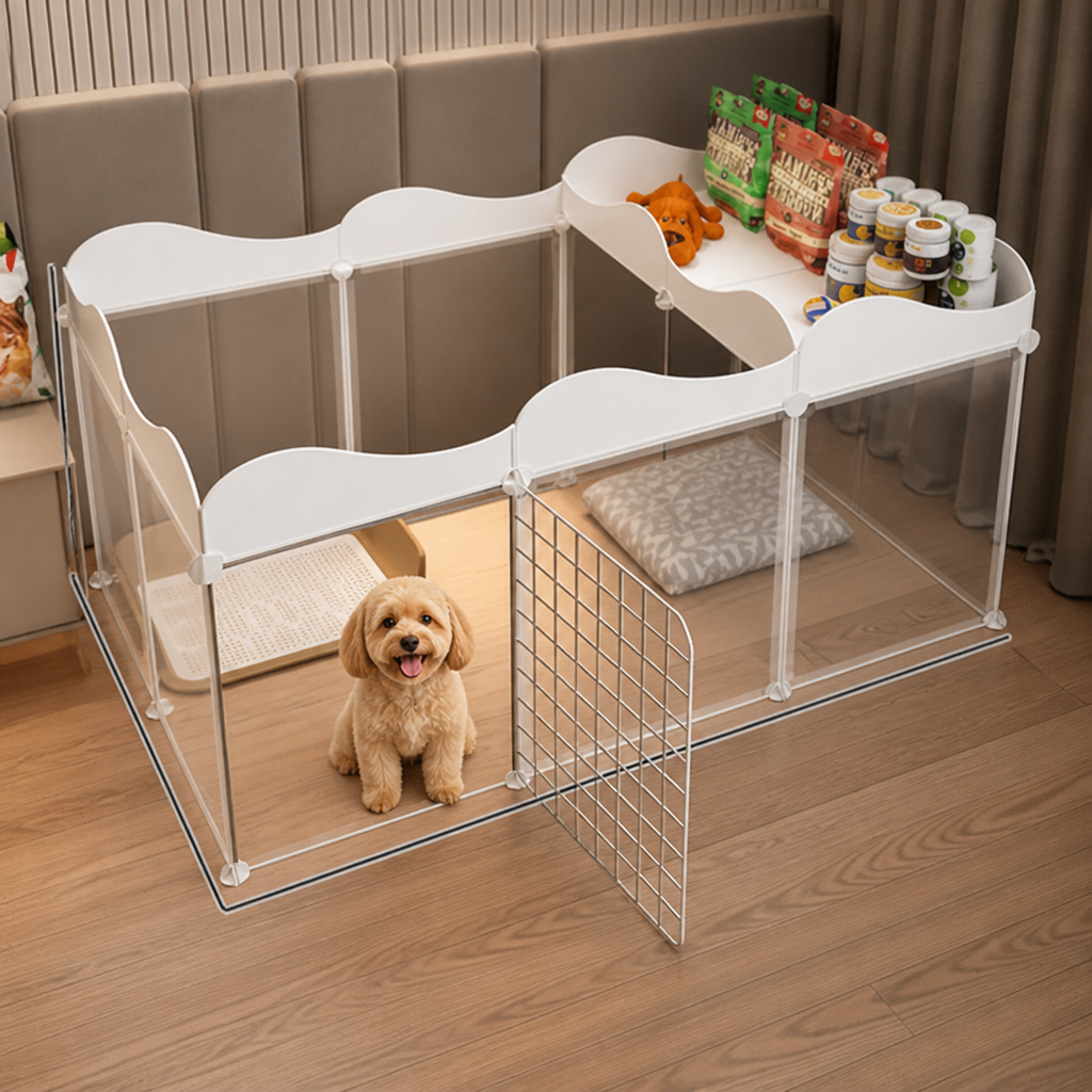 DogBedHouse Modular DIY & Integrated Toilet Dog Kennel