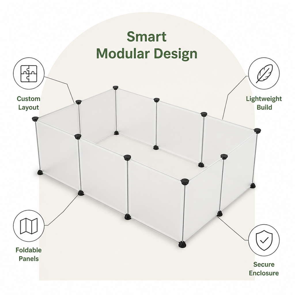 DogBedHouse Modular Foldable Playpen (For Small Pets)