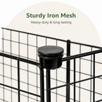 DogBedHouse Modular Interlocking Iron Mesh Cage Panels (Tool-Free)