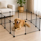DogBedHouse Modular Interlocking Iron Mesh Cage Panels (Tool-Free)