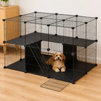 DogBedHouse Modular Metal & Plastic Mesh Small Pet Playpen (Door Included)