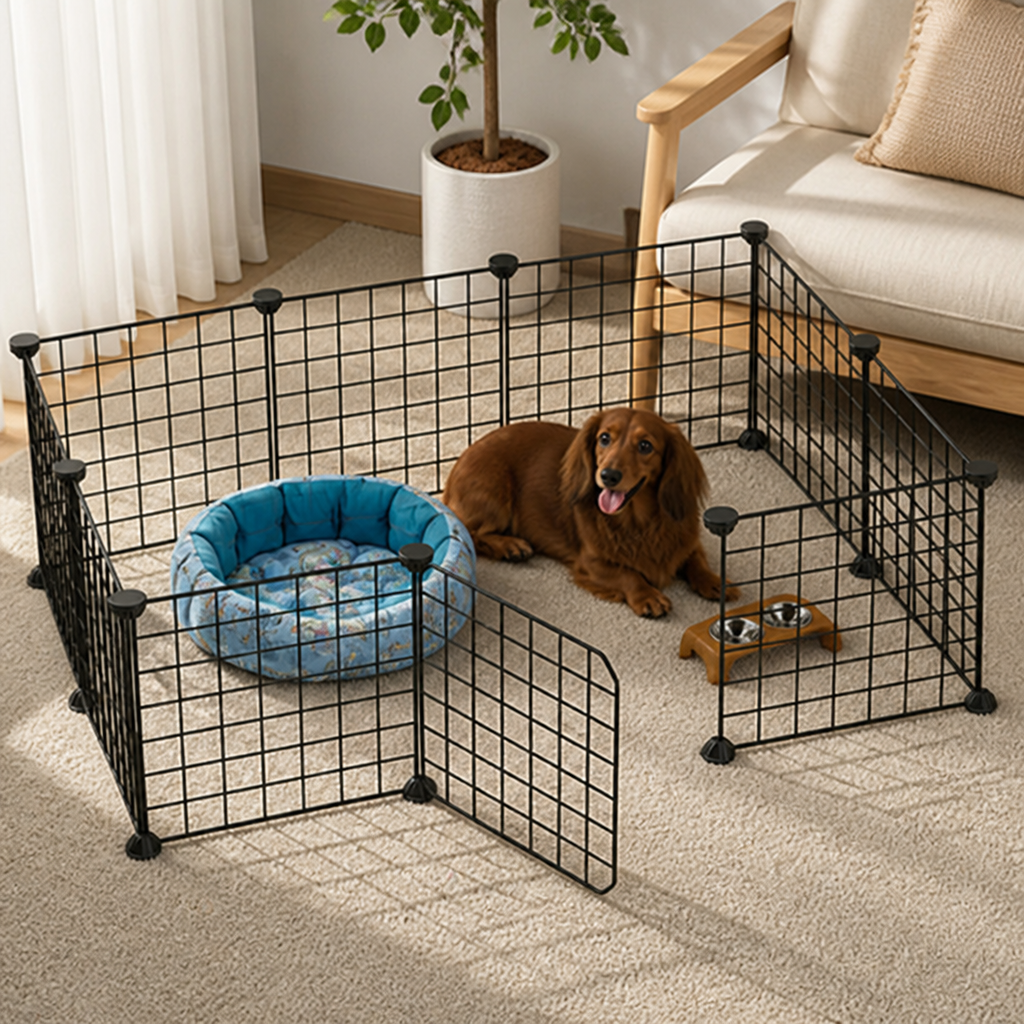 DogBedHouse Modular Wire Mesh Playpen