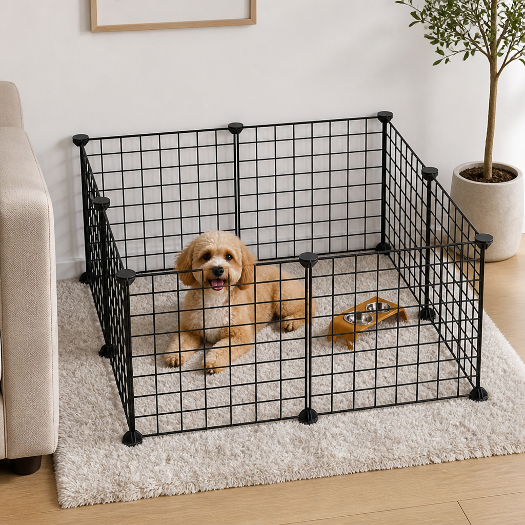 DogBedHouse Modular Wire Mesh Playpen