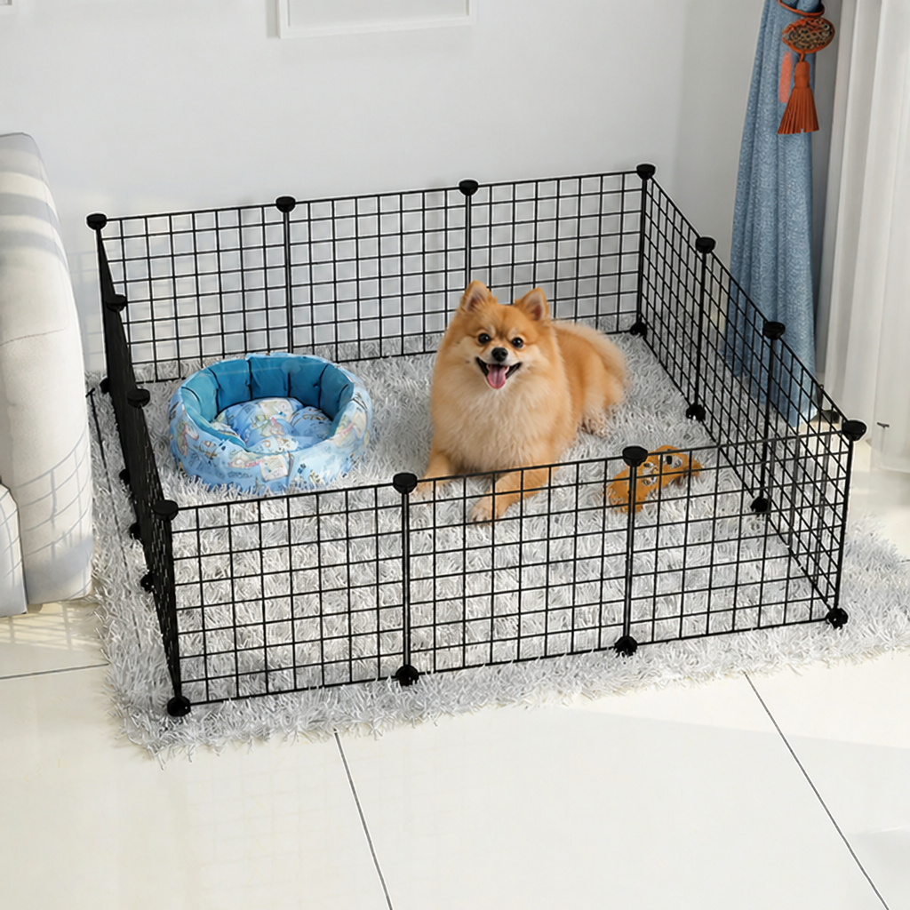 DogBedHouse Modular Wire Mesh Playpen