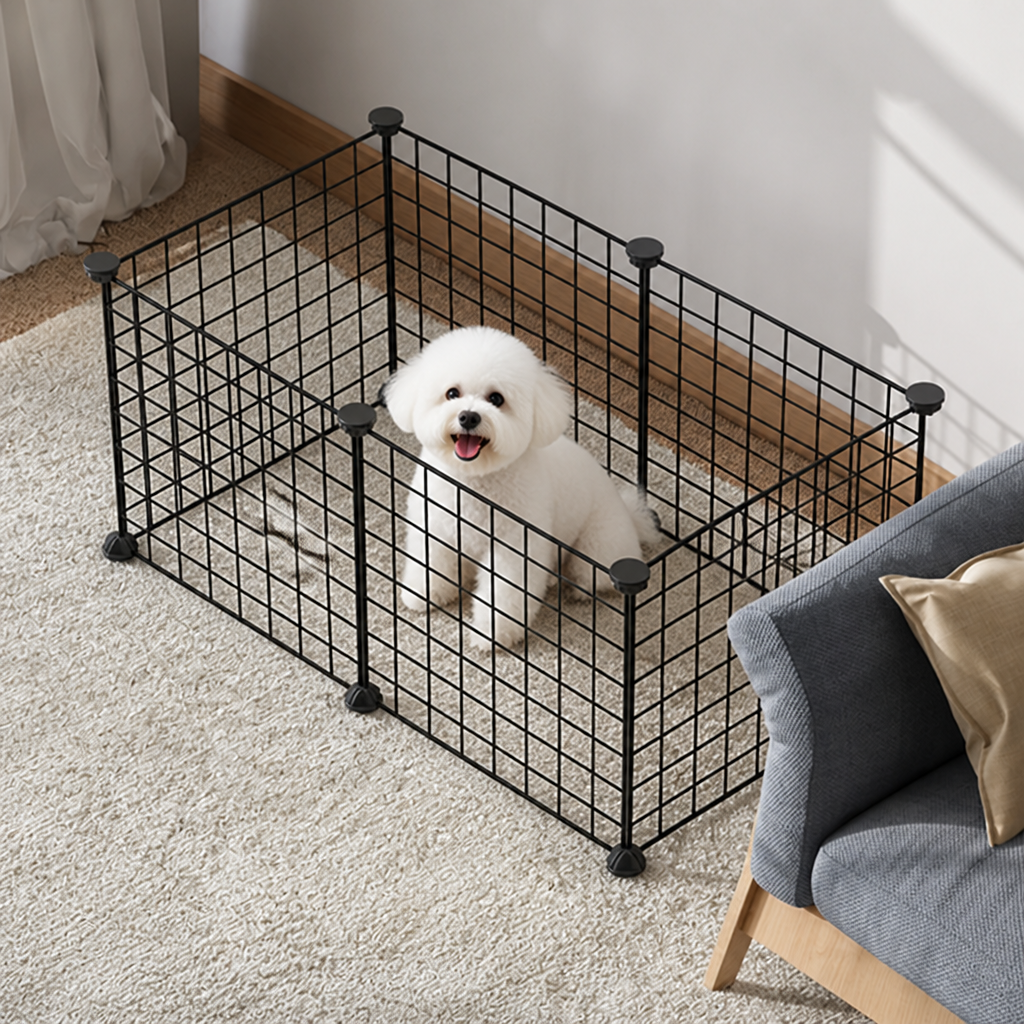 DogBedHouse Modular Wire Mesh Playpen