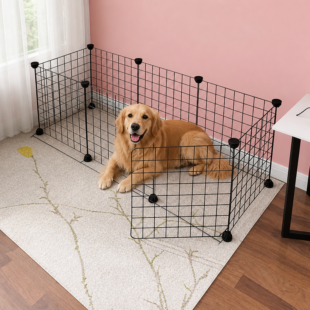 DogBedHouse Modular Wire Mesh Playpen
