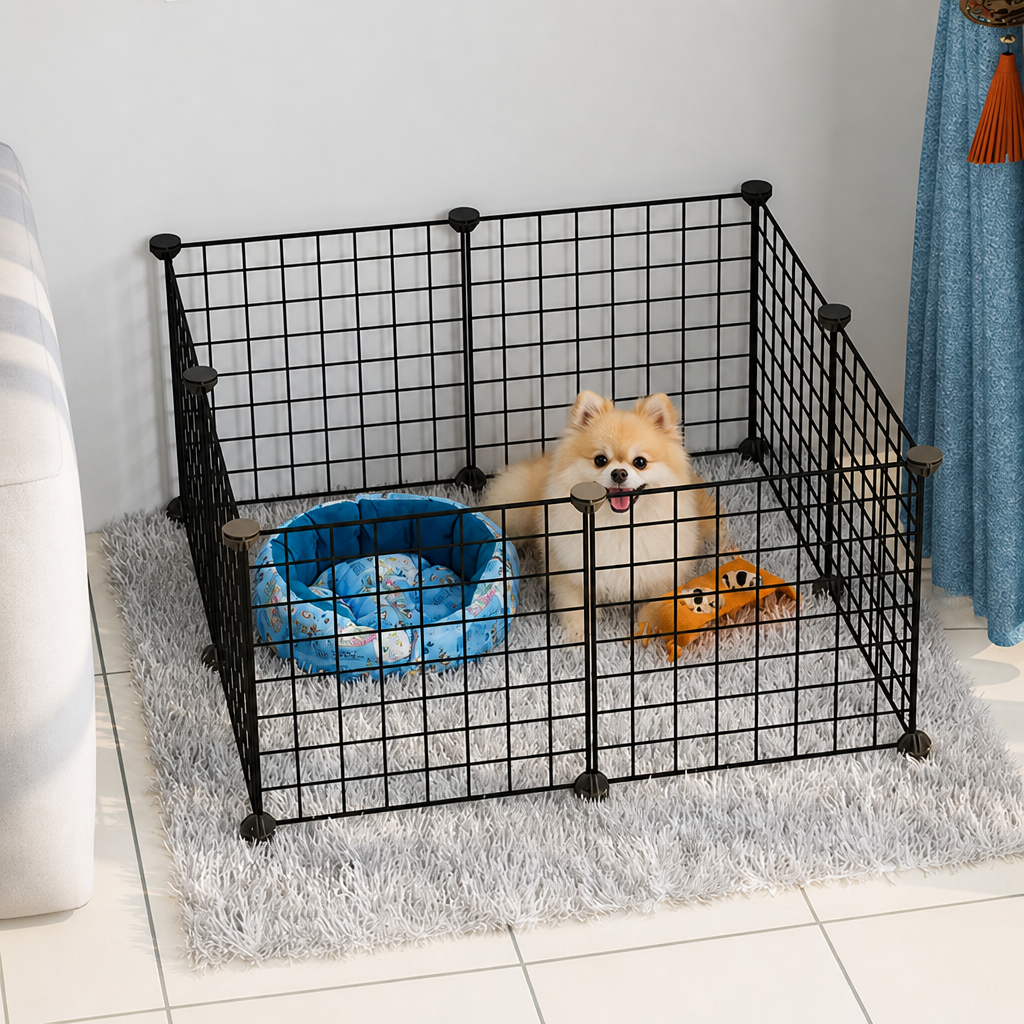 DogBedHouse Modular Wire Mesh Playpen