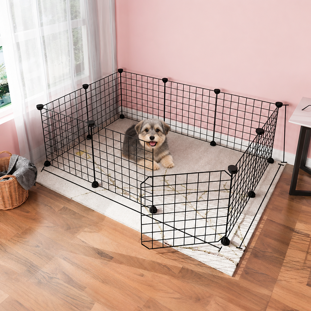 DogBedHouse Modular Wire Mesh Playpen