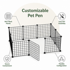 DogBedHouse Modular Wire Mesh Playpen
