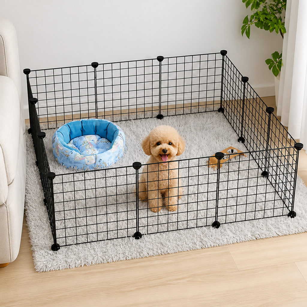 DogBedHouse Modular Wire Mesh Playpen