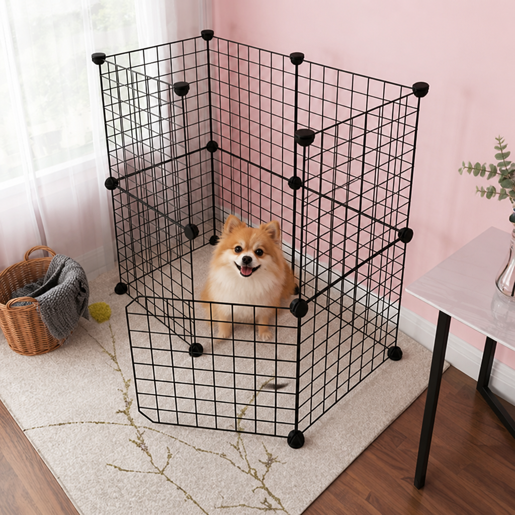 DogBedHouse Modular Wire Mesh Playpen