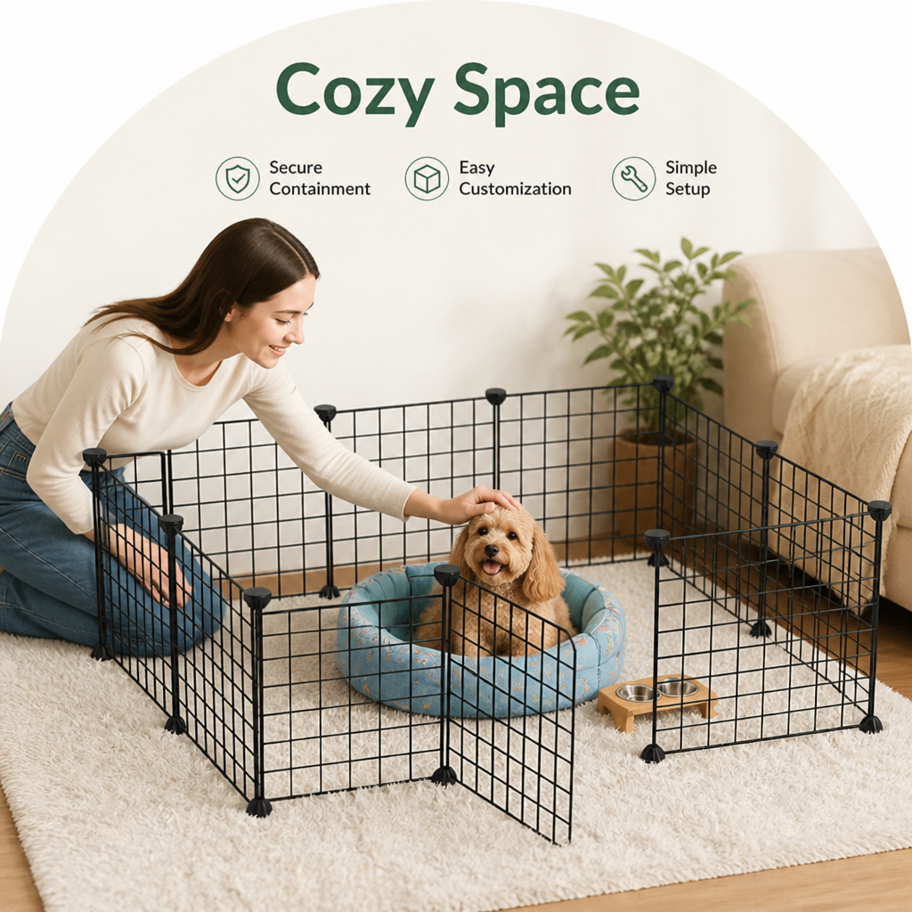 DogBedHouse Modular Wire Mesh Playpen