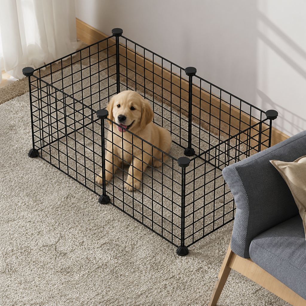 DogBedHouse Modular Wire Mesh Playpen