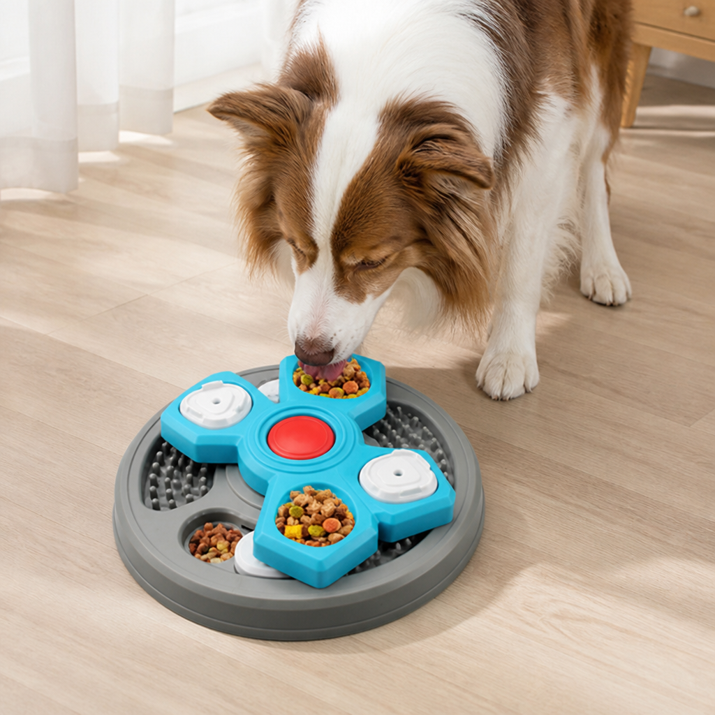 DogBedHouse Multi-Layer Puzzle & Anti-Slip Slow Feeder Bowl