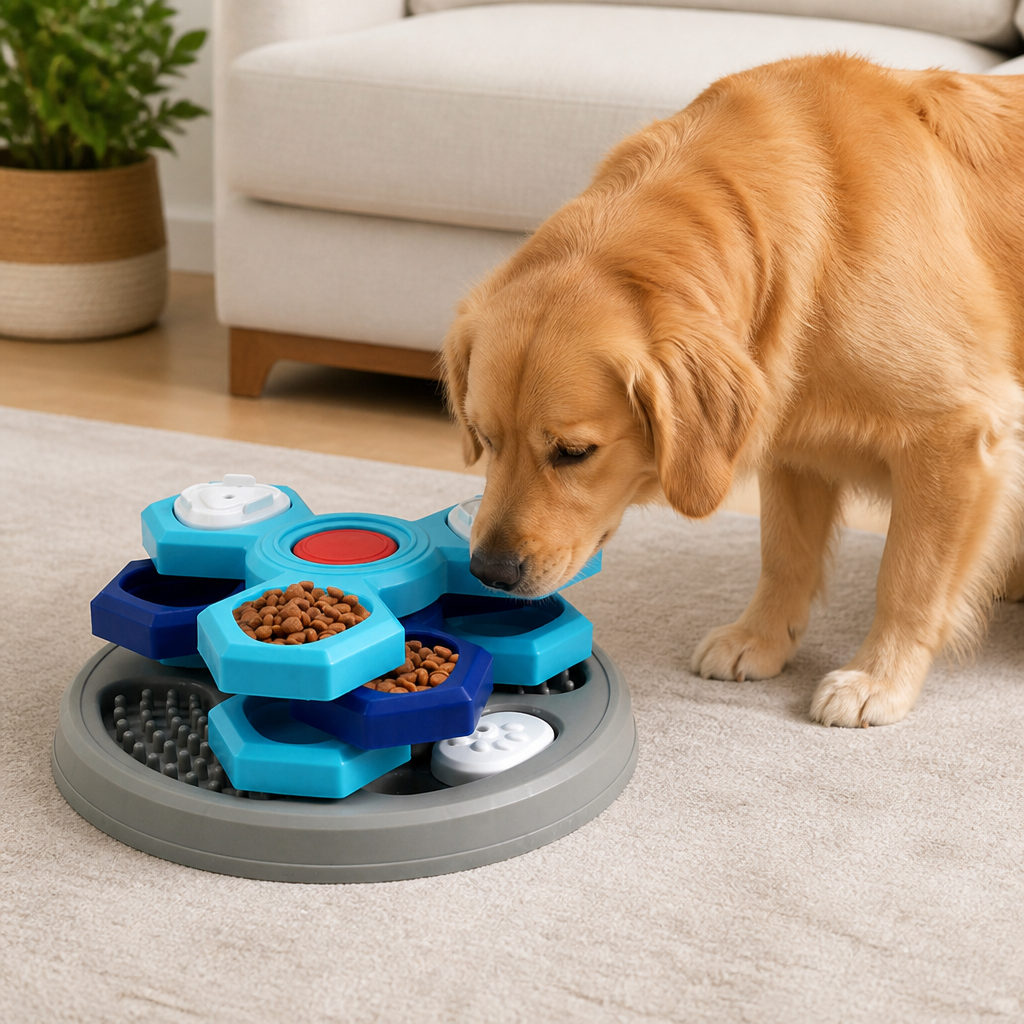 DogBedHouse Multi-Layer Puzzle & Anti-Slip Slow Feeder Bowl
