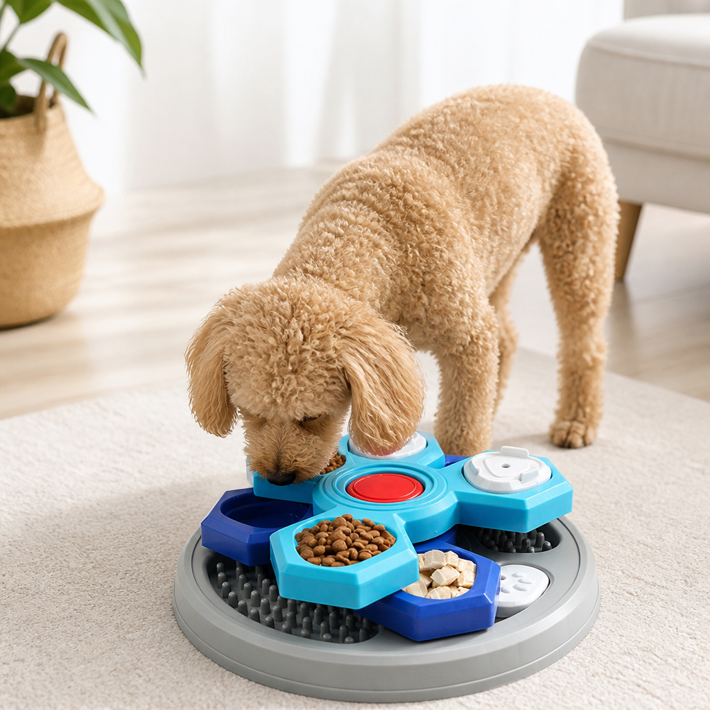 DogBedHouse Multi-Layer Puzzle & Anti-Slip Slow Feeder Bowl