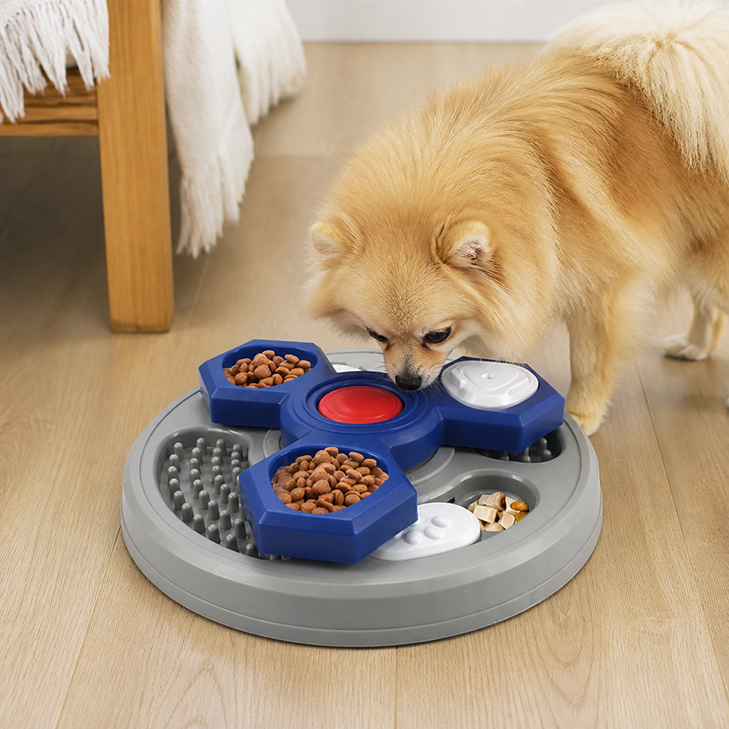 DogBedHouse Multi-Layer Puzzle & Anti-Slip Slow Feeder Bowl