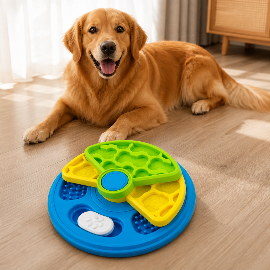 DogBedHouse Multi-Layer Puzzle & Anti-Slip Slow Feeder Bowl