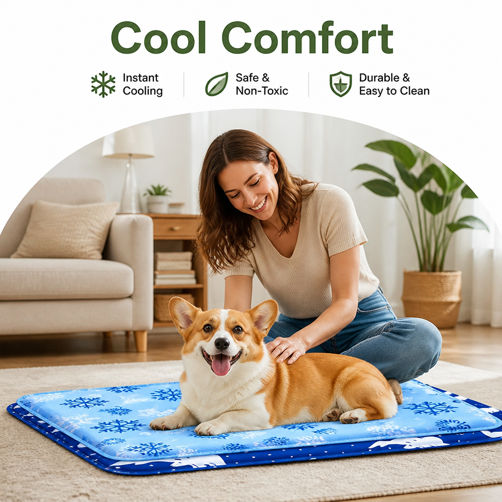 DogBedHouse Natural Cooling & Portable Pet Mat (Indoor/Outdoor)