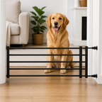 DogBedHouse No-Drill Retractable Dog Gate (Adjustable Width)