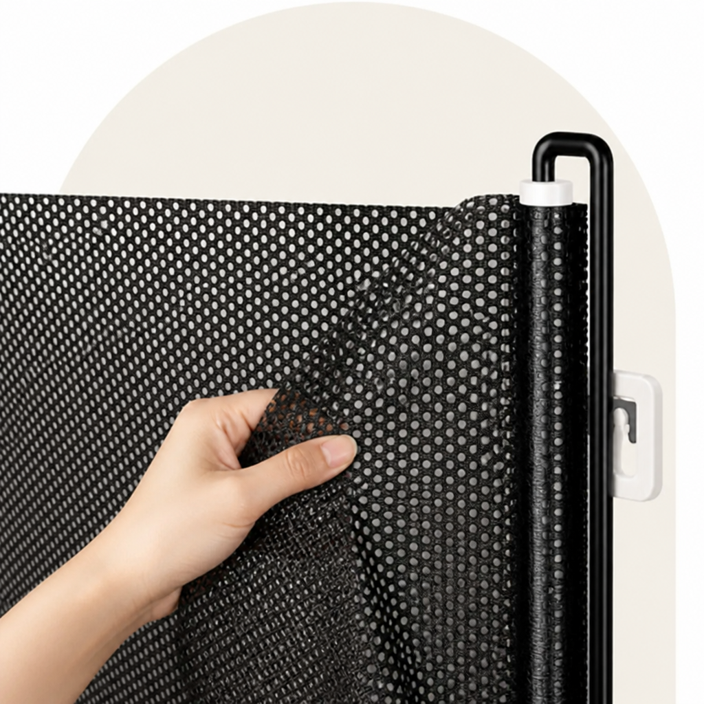 DogBedHouse No-Drill Retractable & Foldable Safety Gate (Up To 49 In)