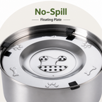 DogBedHouse No-Spill Floating Stainless Steel Dog Bowl