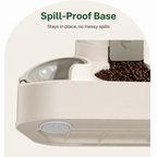 DogBedHouse Non-Electric Dual-Bin Spill-Proof Feeder & Waterer