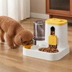 DogBedHouse Non-Electric Dual-Bin Spill-Proof Feeder & Waterer