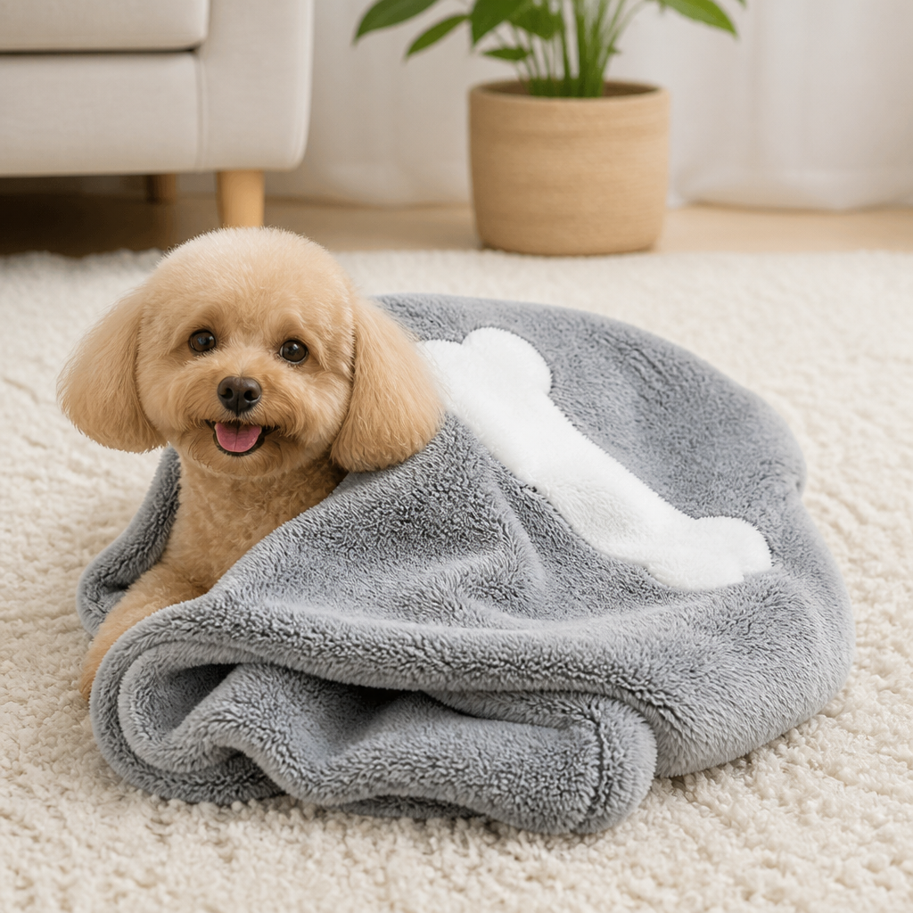 DogBedHouse Non-Shedding Coral Fleece Pet Blanket