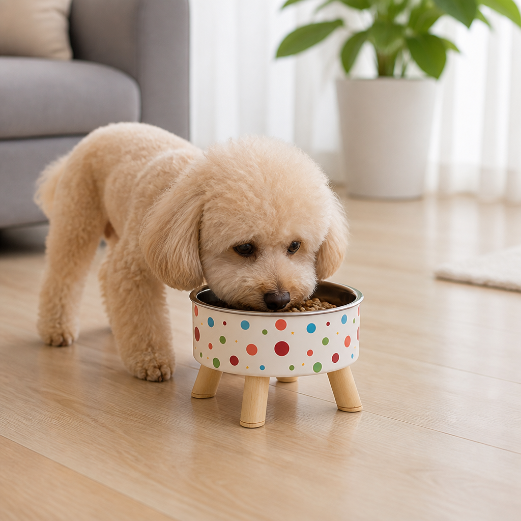 DogBedHouse Non-Slip & Anti-Tip Pet Bowl (Detachable Dish)