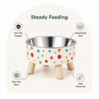 DogBedHouse Non-Slip & Anti-Tip Pet Bowl (Detachable Dish)
