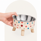 DogBedHouse Non-Slip & Anti-Tip Pet Bowl (Detachable Dish)
