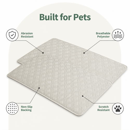DogBedHouse Anti-Slip & Hair-Resistant Sofa Seat Cover (2-Piece Set)