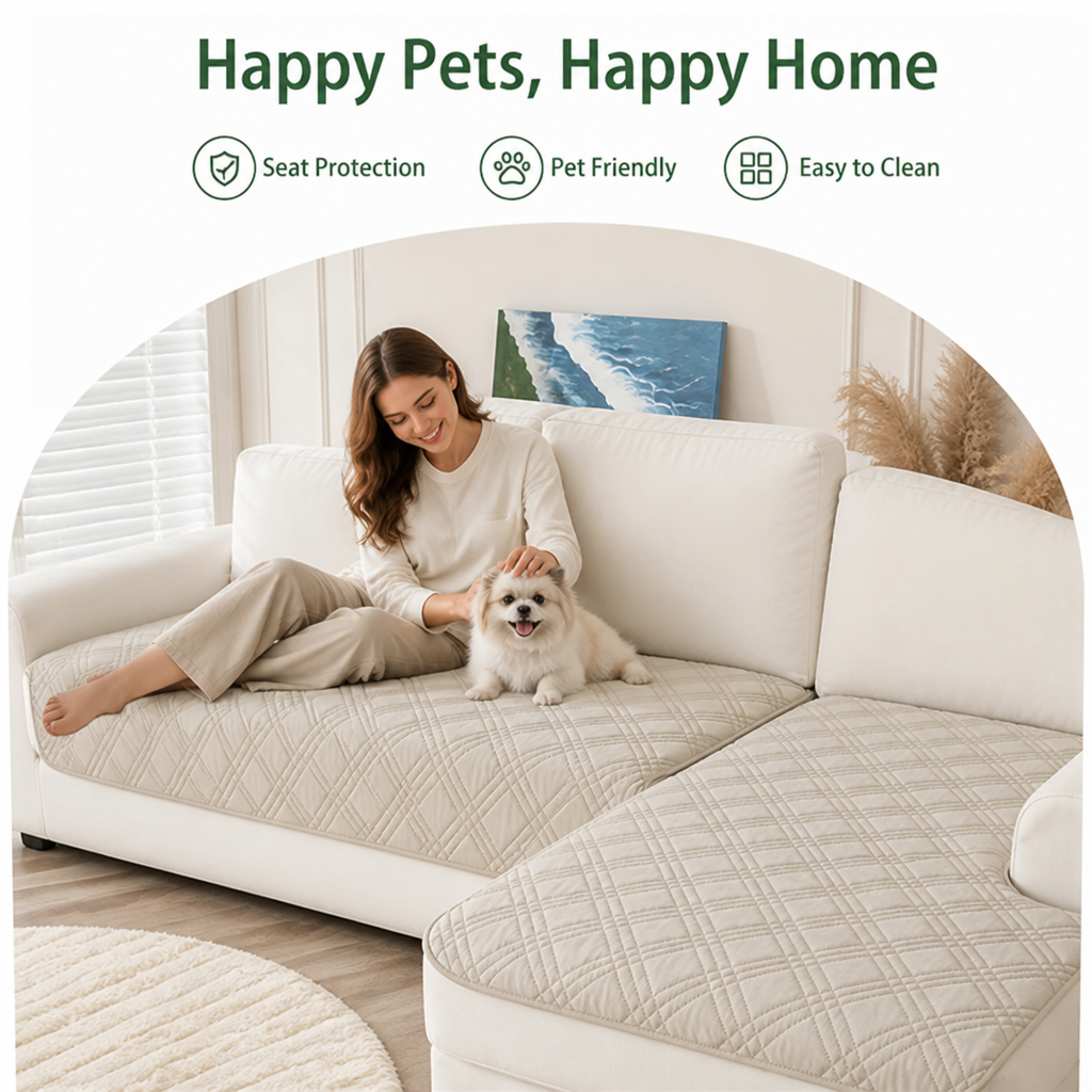 DogBedHouse Non-Slip Hair-Resistant & Scratch-Resistant Sofa Seat Cover