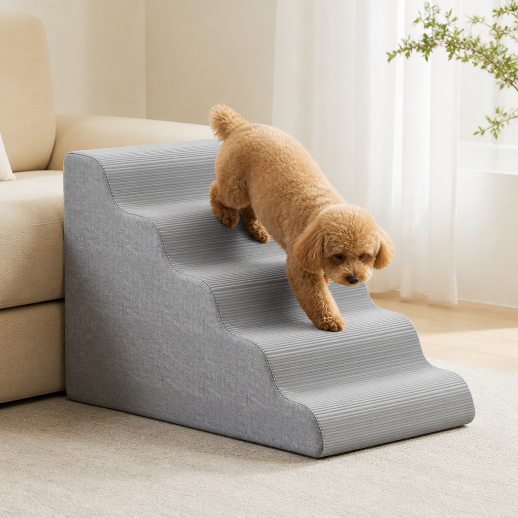 DogBedHouse Non-Slip Lightweight & Portable Dog Stairs (3-5 Steps)